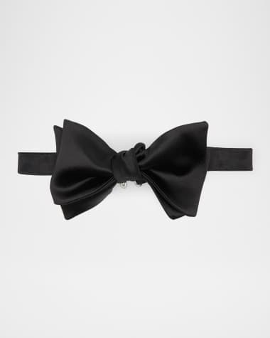 Brunello Cucinelli Men's Cotton and Silk Bow Tie