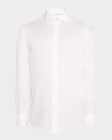 Brunello Cucinelli Men's Oxford Cotton Sport Shirt