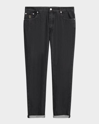 Brunello Cucinelli Men's Traditional Fit Five-Pocket Jeans