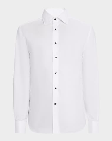 Brunello Cucinelli Men's Cotton French-Cuff Dress Shirt