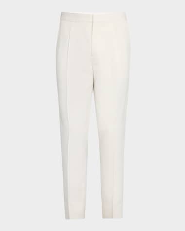 Brunello Cucinelli Men's Slim Single-Pleated Formal Pants