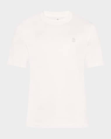 Brunello Cucinelli Men's Crewneck T-Shirt with Logo