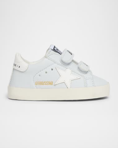Golden Goose Boy's School Leather Low Top Sneakers, Baby