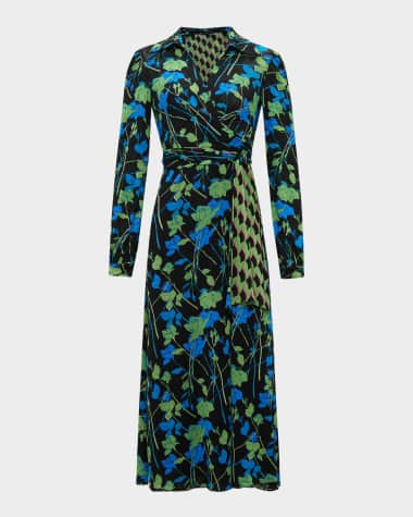 Diane von Furstenberg Phoenix Reversible Midi Wrap Dress