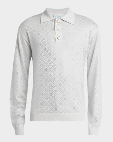 CASABLANCA Men's Crystal Monogram Polo Shirt