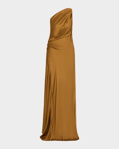 A.L.C. Aster One-Shoulder Satin Gown