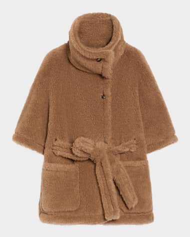 Max Mara Goat & Shearling Dyed Cape