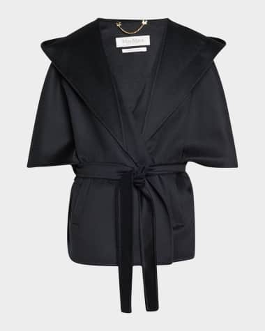 Max Mara Hooded Cashmere Cape with Belt