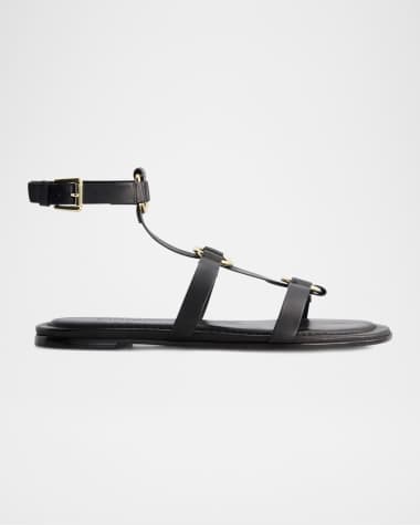 Bernardo Hera Leather Flat Gladiator Sandals