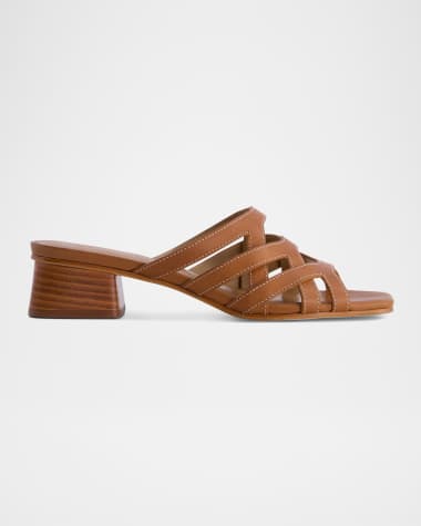 Bernardo Jacin Caged Leather Slide Sandals