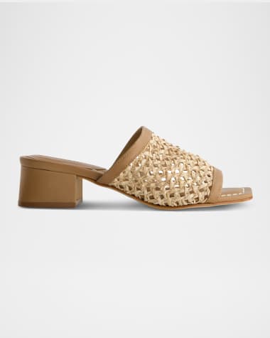 Bernardo Jenne Raffia Slide Sandals