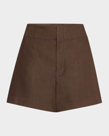 A.L.C. Charles Wide-Leg Twill Shorts