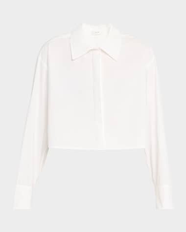 A.L.C. Maude Cropped Button-Front Top