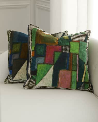 Designers Guild Raku Patchwork Decorative Pillow, 20" Square