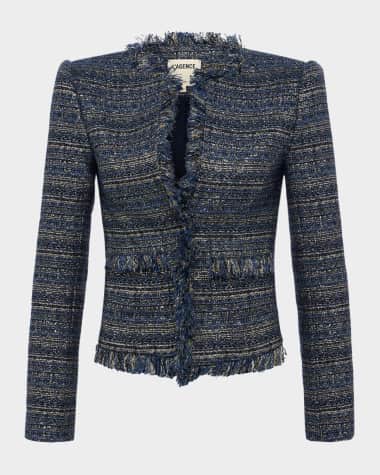 L'Agence Angelina Metallic Tweed Jacket
