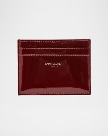 Saint Laurent Men's Patent Leather Card Holder