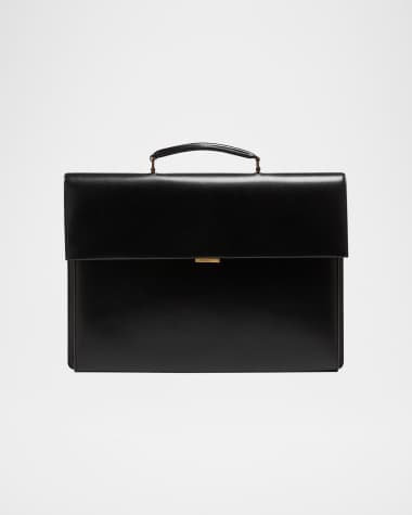 Saint Laurent Men's Smooth Leather Briefcase