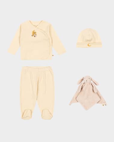 Konges Slojd Girl's 4-Piece Embroidered Gift Set, Size Premie-6M