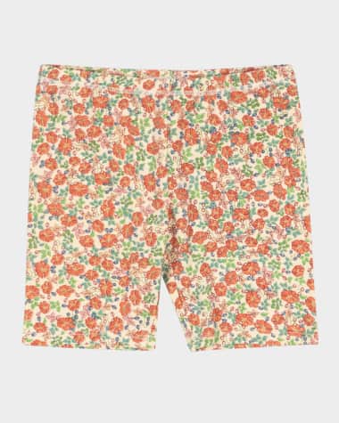 Konges Slojd Girl's Dainty Floral-Print Biker Shorts, Size 9M-10