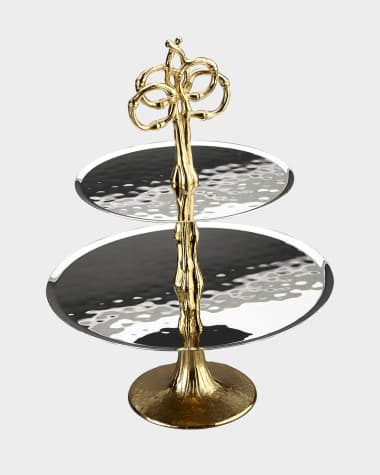 L'Objet Evoca 24K Gold-Plated 2-Tier Server