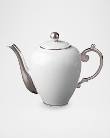 L'Objet Aegean Platinum Coffee Pot, 50 oz.