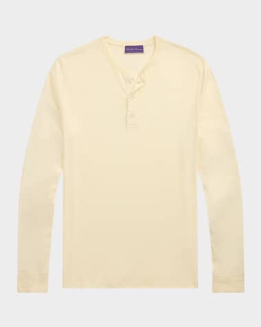 Ralph Lauren Purple Label Men's Interlock Henley Shirt