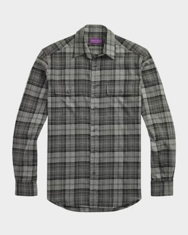 Ralph Lauren Purple Label Men's Plaid Twill Shirt
