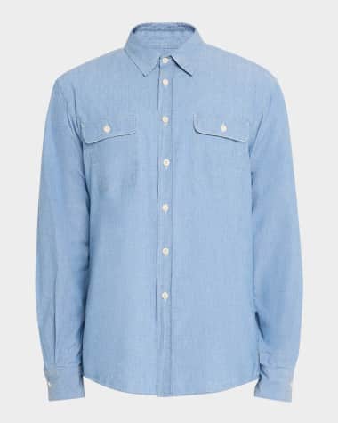 Ralph Lauren Purple Label Men's Washed Chambray Sport Shirt