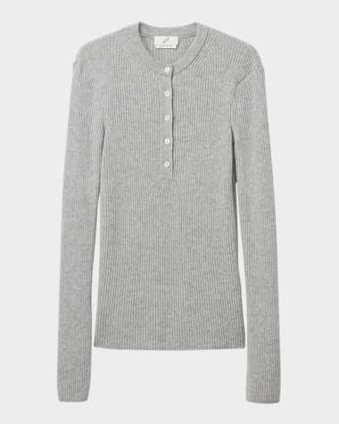 BITE Studios Cashmere Rib Henley Sweater
