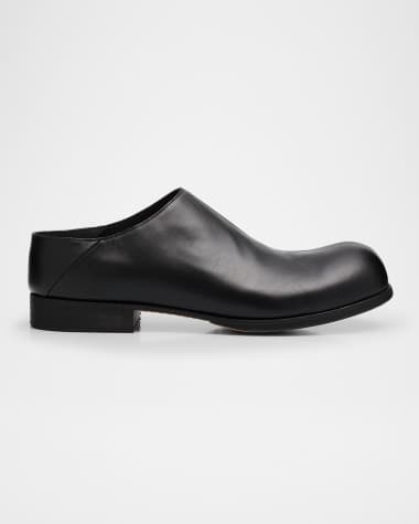 Moschino Men's Leather Split-Stitch Loafers