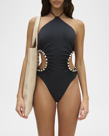 Cult Gaia Sibel Cutout One-Piece Swimsuit