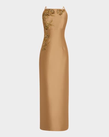 Sachin & Babi Pryce Embellished Mikado Column Gown