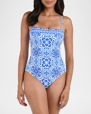La Blanca Alboran Sea Bandeau One-Piece Swimsuit