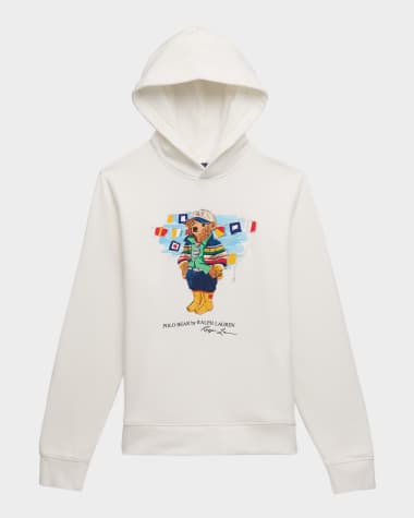 Ralph Lauren Childrenswear Boy's Graphic Polo Bear Hoodie, Size S-XL