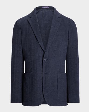 Ralph Lauren Purple Label Men's Hadley Hand-Tailored Herringbone Jacket