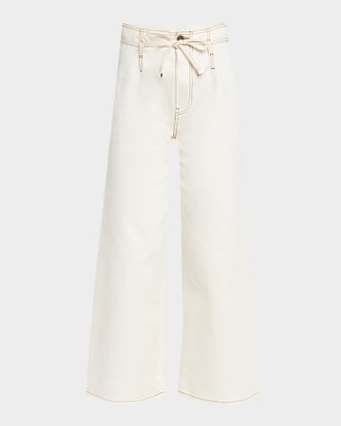Etro Denim Wide Leg Belt Loop Pants