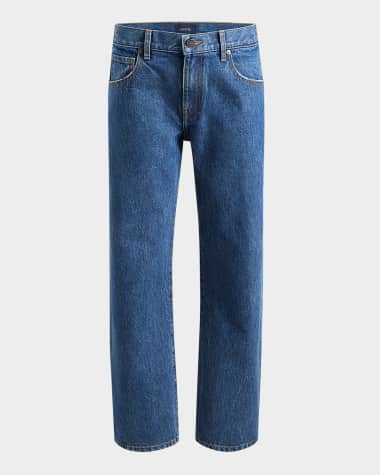 Khaite Kerrie Acid-Wash Straight-Leg Jeans