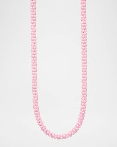 LAGOS Sterling Silver Pink Caviar Ceramic Rope Necklace, 5mm