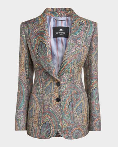 Etro Paisley Single-Breasted Blazer