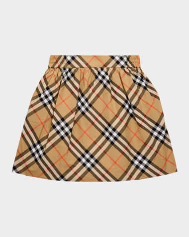 Burberry Girl's Kelsey Check-Print Skirt, Size 3-14