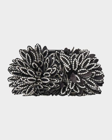 Lele Sadoughi Dahlia Flower Crystal Jaw Clip