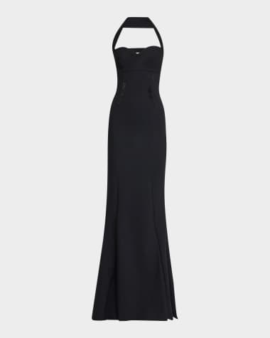 Chiara Boni La Petite Robe Aryas Rhinestone-Embellished Sweetheart Gown