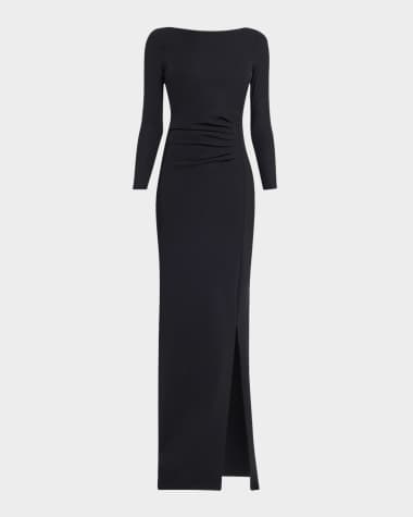 Chiara Boni La Petite Robe Brestina Bateau-Neck Bow Column Gown