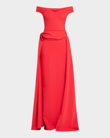 Chiara Boni La Petite Robe Radisvi Draped Off-Shoulder Gown
