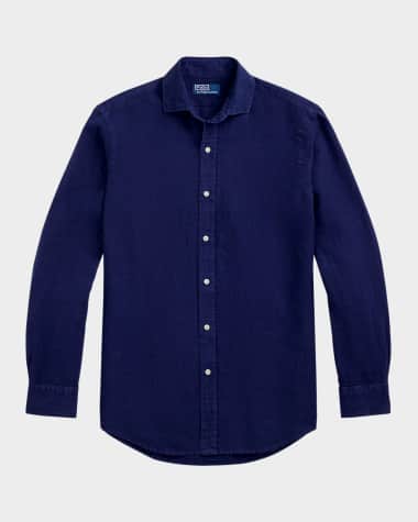 Polo Ralph Lauren Men's Classic-Fit Linen Casual Button-Down Shirt