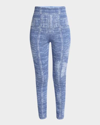 Balmain 4-Pockets Denim Trompe L'oeil Leggings