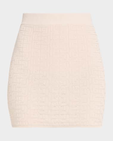 Balmain Monogram Knit Mini Skirt