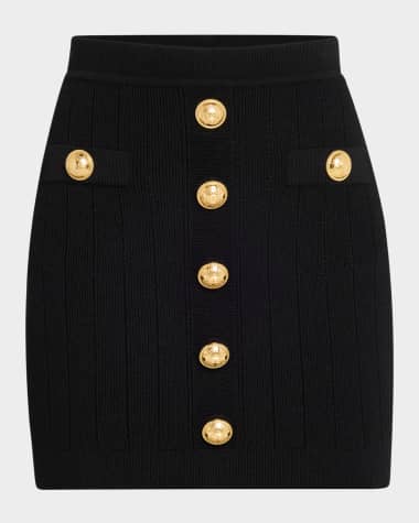 【関税込み】balmain 'Chiocciola' skirt Balmain Short High Waisted Buttoned Wrap Skirt – LuxeCloset.org
