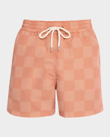 Frescobol Carioca Men's Sport Copa Check Swim Shorts