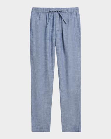 Frescobol Carioca Men's Oscar Linen and Cotton Chinos